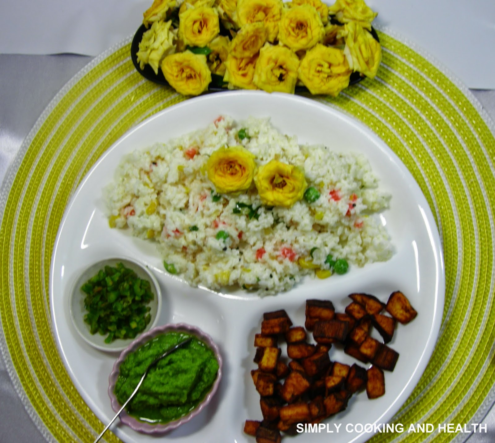 Simply Cooking and Health Mixed vegetable rice with yogurt