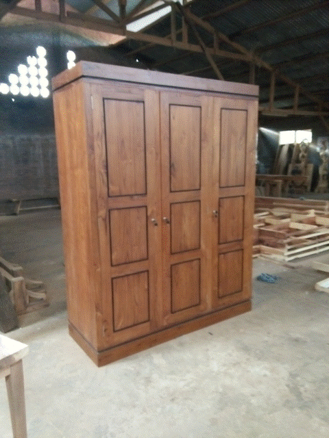  lemari  kotak  natural kayu  trembesi