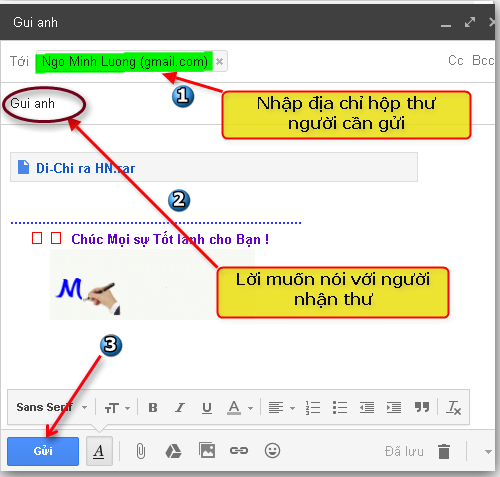 CÁCH GỬI ĐƯỢC NHIỀU ẢNH TRONG GMAIL | minh lương và mọi người