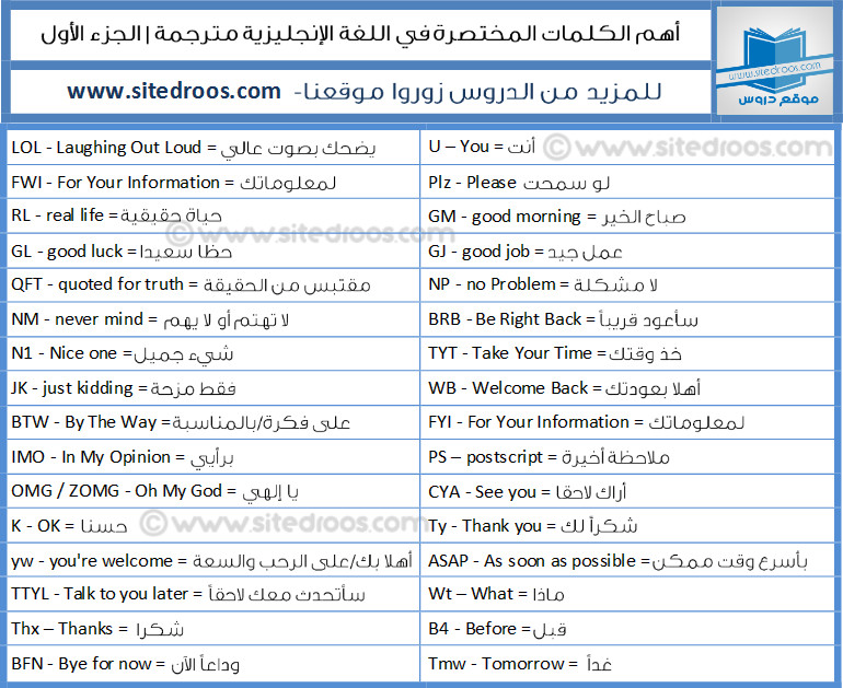 وداعا بالانجليزي