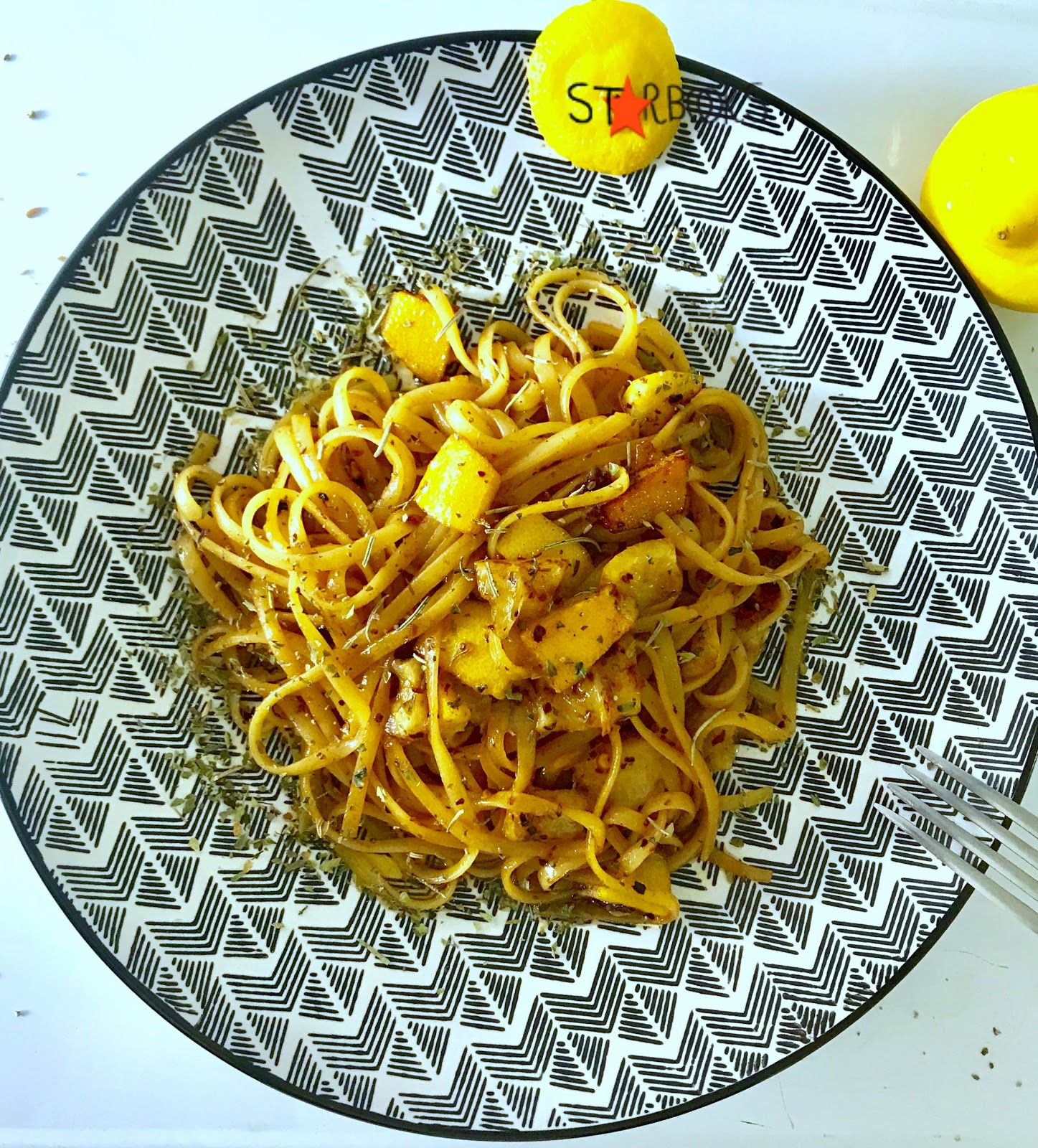 Starbooks FRIED LEMON PASTA WITH CHILE FLAKES