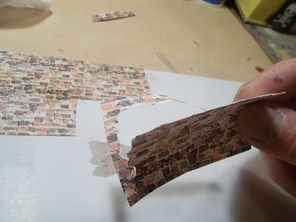 Capt. Richard's Miniature Civil War: Making a brick wall from paper