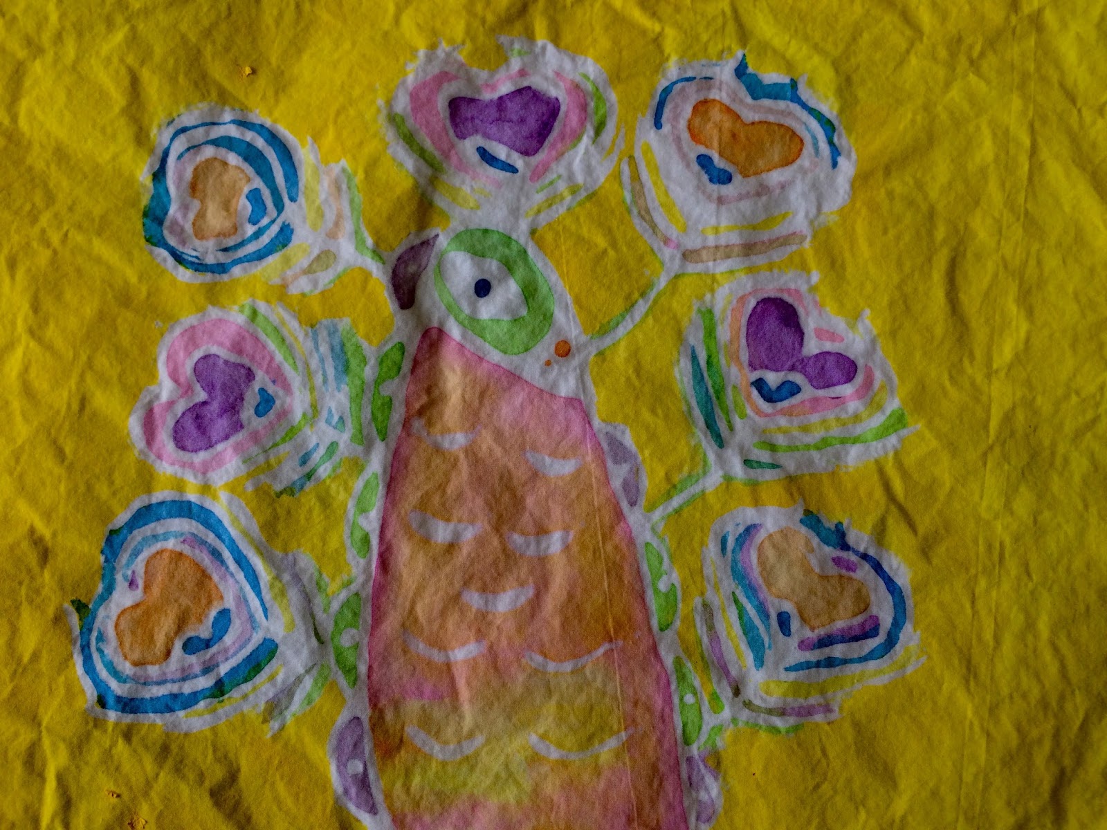 Kathy's Art Project Ideas Gel Glue Batik Lesson