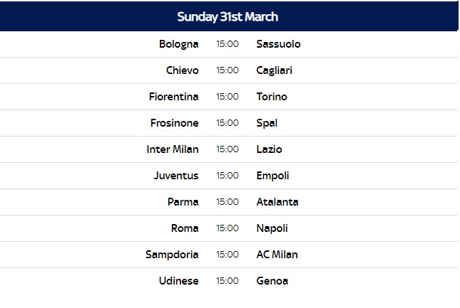 47+ Italian Serie A Fixtures Tomorrow Pictures