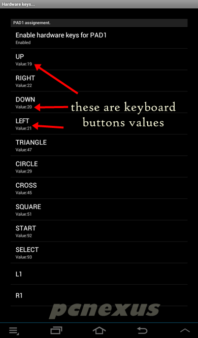 gamepad settings