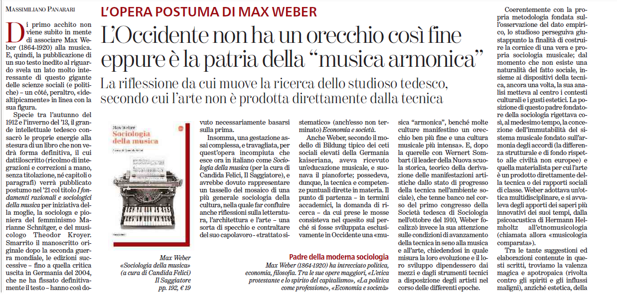 materialismo storico la sociologia della musica di Max Weber materialismo storico la sociologia della musica di Max Weber