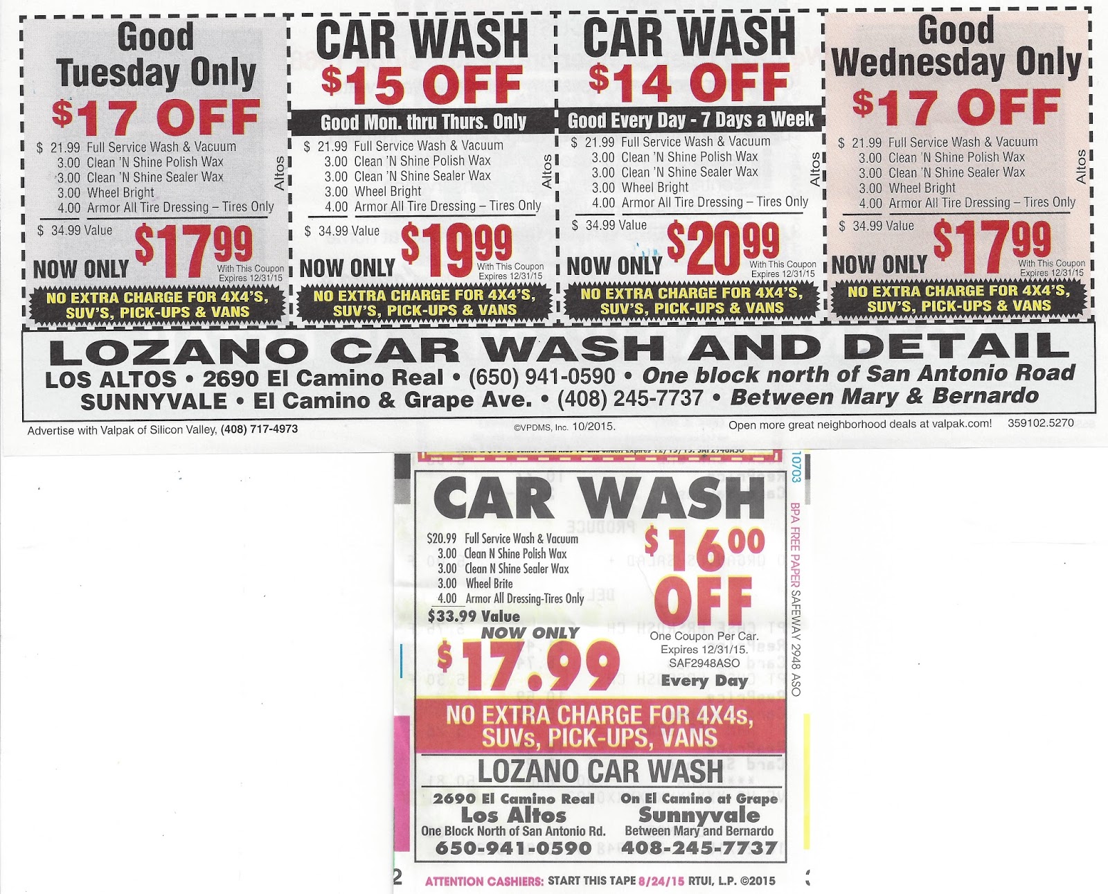 Kirk's Market Thoughts Lozano's Car Wash Coupons 38 gain in Two Years