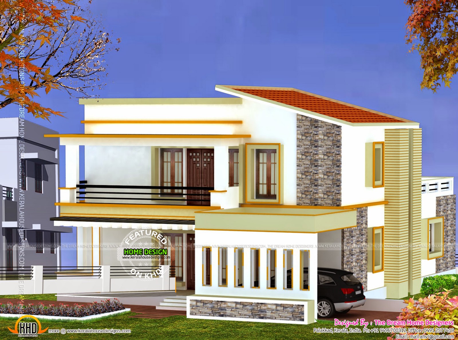 3d view and floor plan - Kerala home design and floor plans