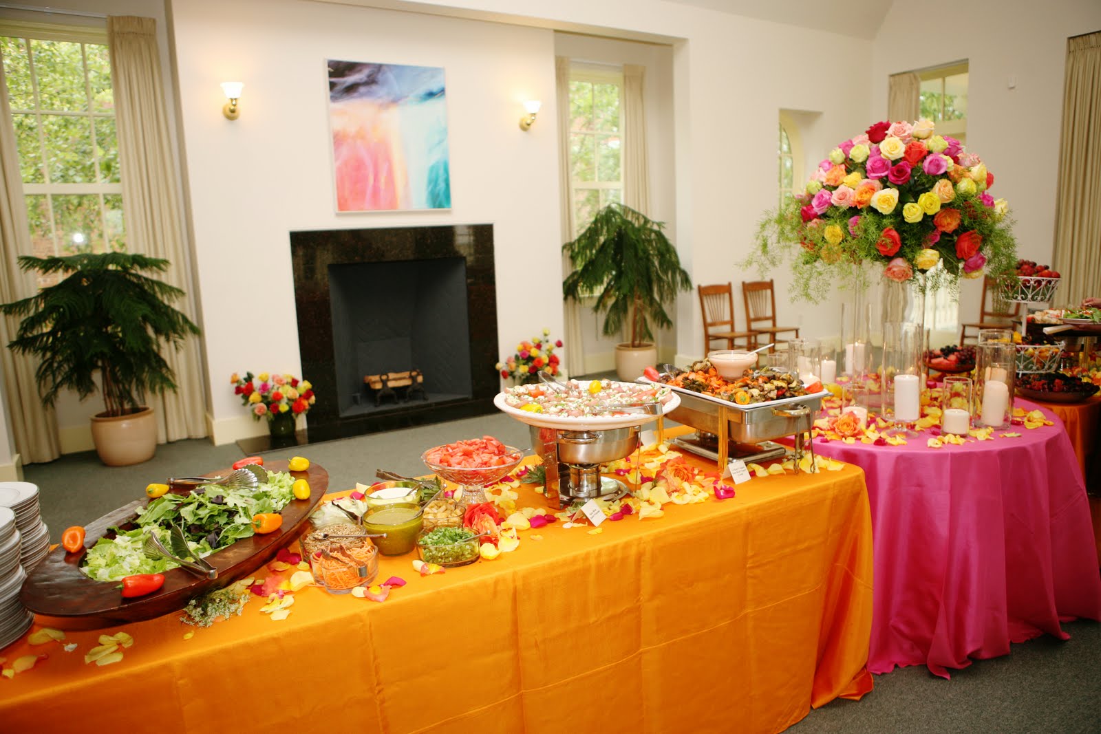 Campy Wedding Style Buffet Food Table