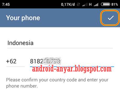 Registrasi Telegram dengan Nomor HP Registrasi Telegram dengan Nomor HP