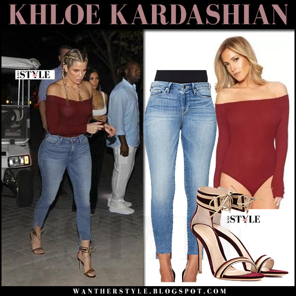 khloe kardashian bodysuit jeans