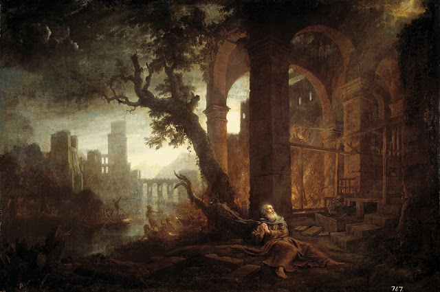 Paisaje con las tentaciones de San Antonio – Claude de Lorraine Paisaje con las tentaciones de San Antonio – Claude de Lorraine