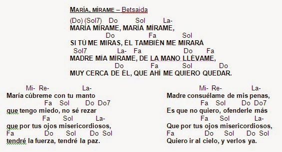 Cancion Maria Mirame Letra