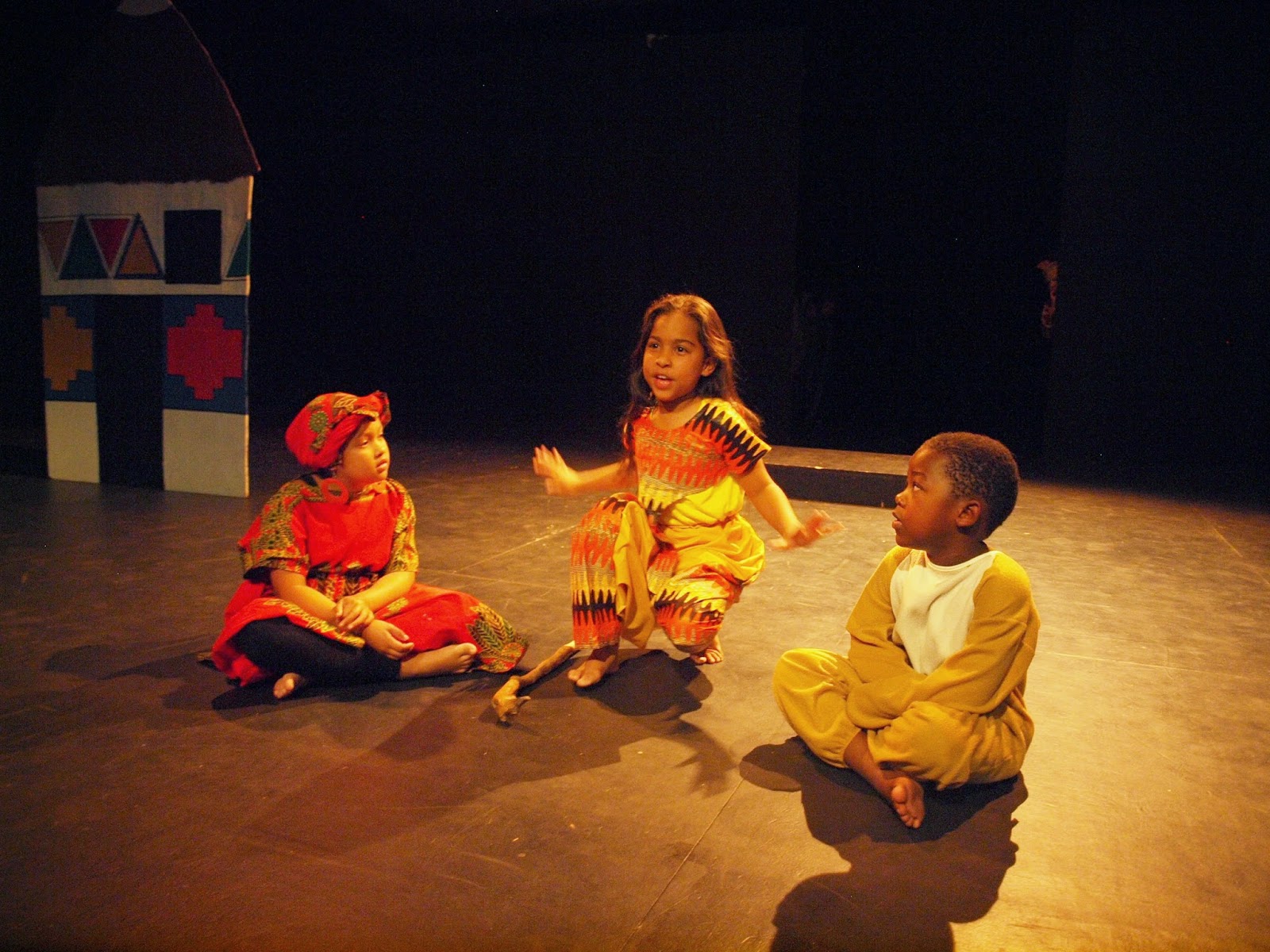 Children from the Plumstead drama studio in Cape Town show how drama