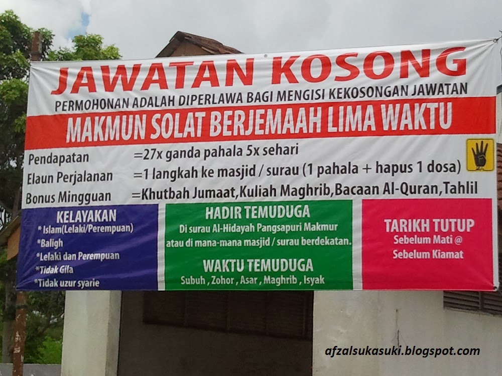Banner Jawatan Kosong / Banner Vacancy Backdrop Banner Bunting Johor