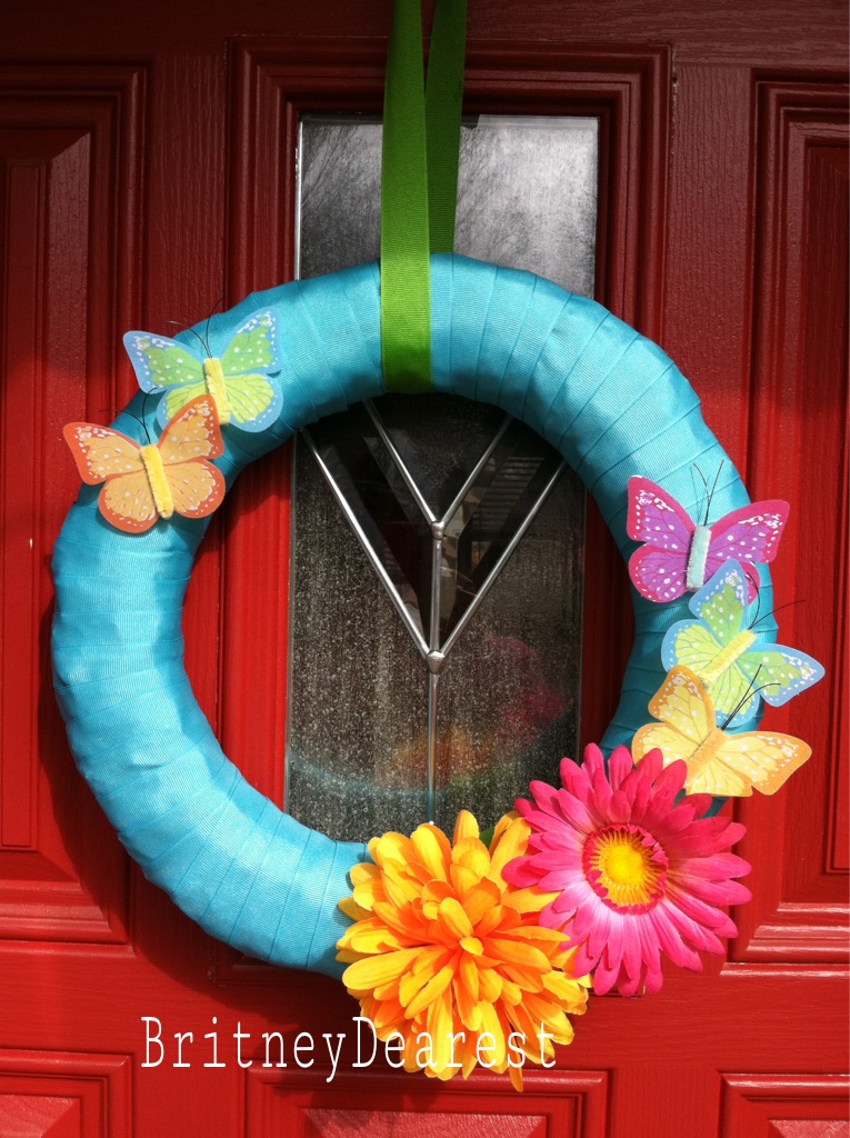wreath, summer, spring, diy, how to