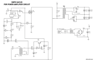 Switching Power Supply For power amplifier circuit using UC3843 IRFP460 K3911