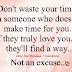 Unique Love Waste Of Time Quotes