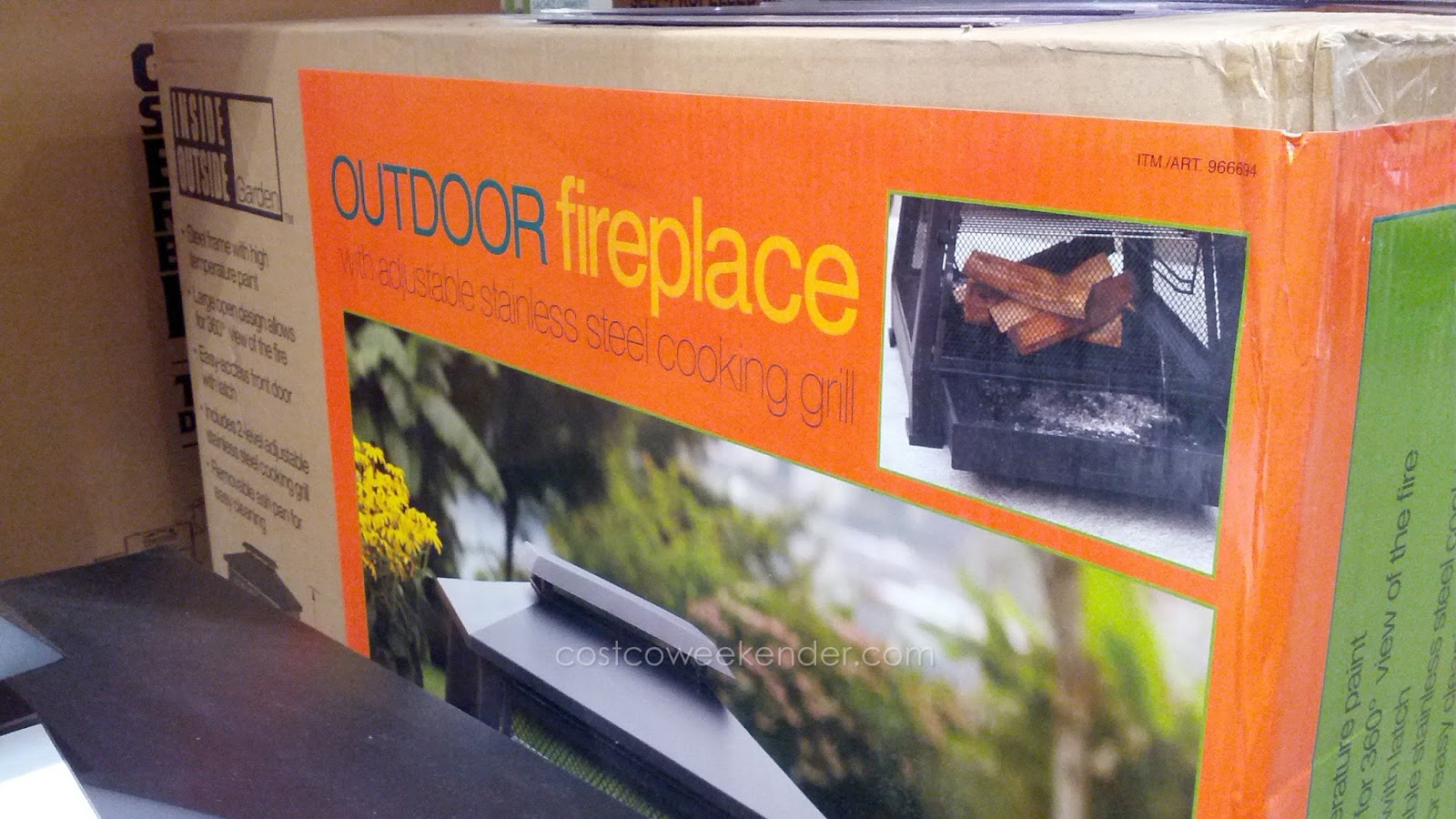 Inside Outside Garden Outdoor Fireplace With Cooking Grate Costco Stay Warm With The Inside Outside Garden Outdoor Fireplace