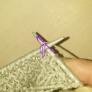 ベビーケーブル①の編み方, how to knit the baby cable patern, 绳子的针织方法
