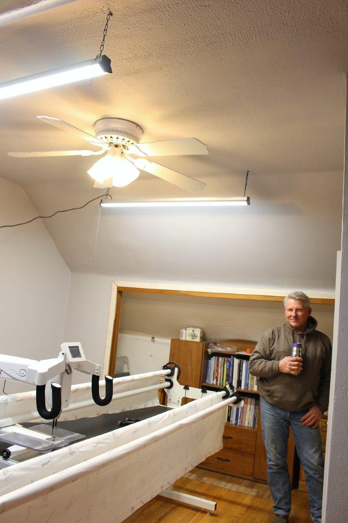 Sarah Lynn's Quilting Lights Are Up in New Quilting Studio