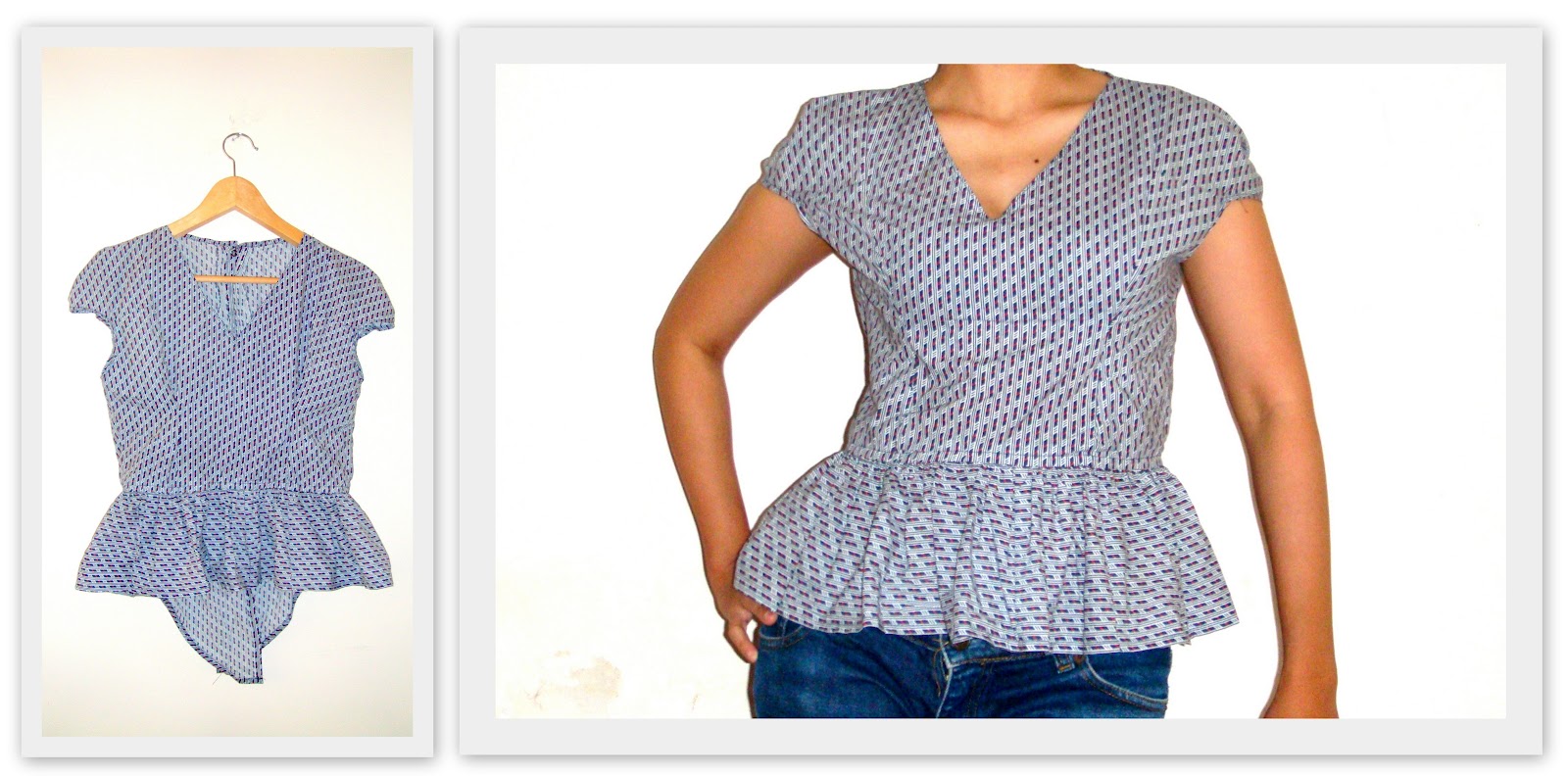 anienessence: DIY: peplum top from men shirt