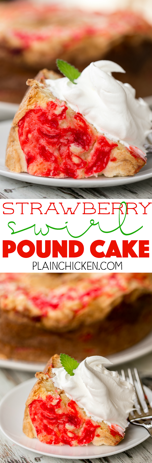 Strawberry Swirl Pound Cake | Plain Chicken®