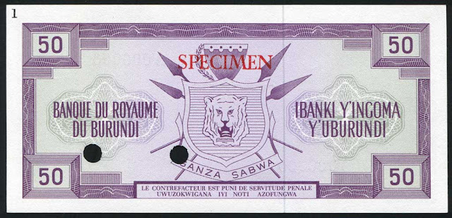 Burundi currency 50 Francs Burundian franc, Burundi banknotes