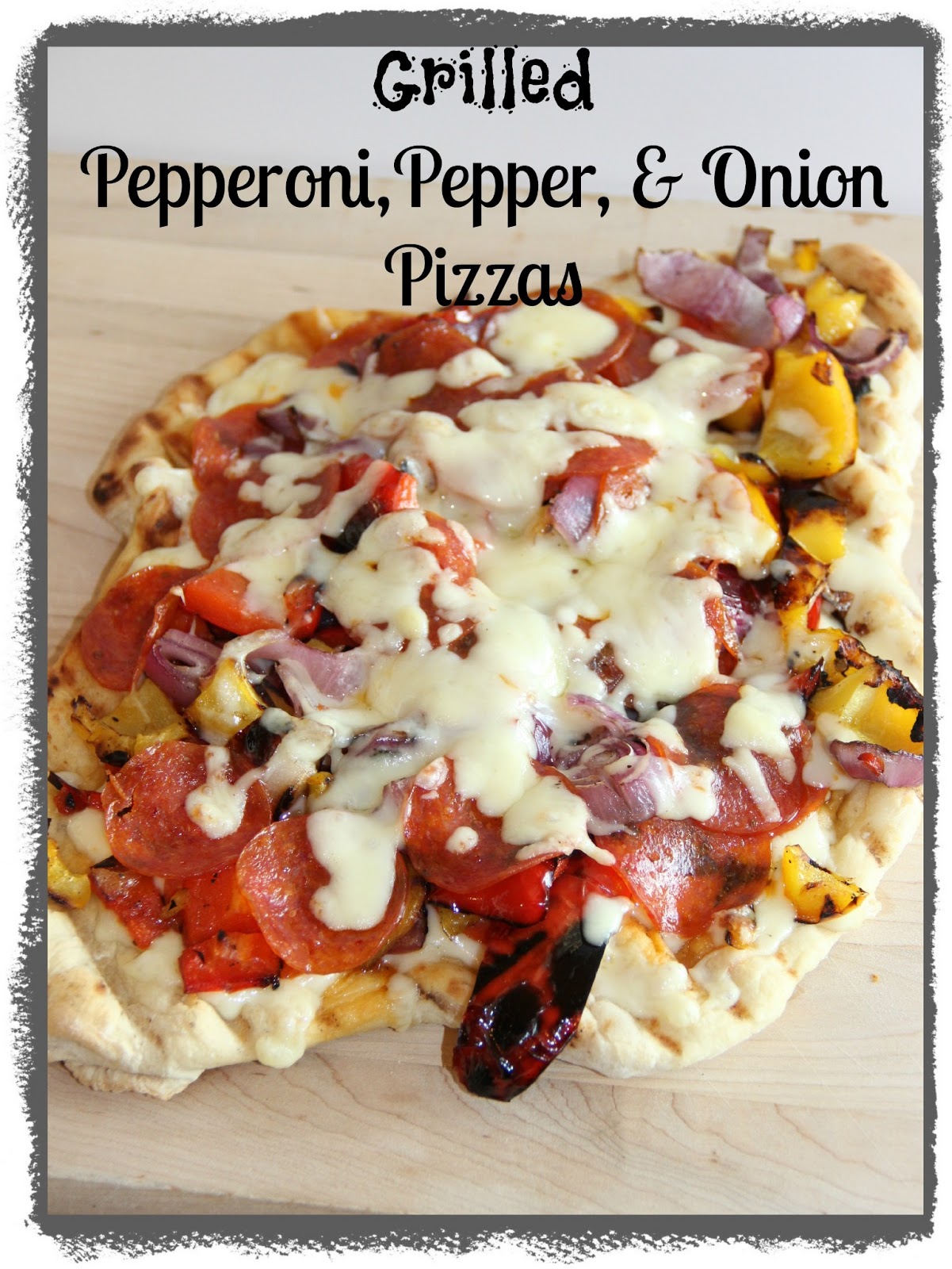 Personal Grilled Pizzas With Grilled Peppers And Onions Diary Of A