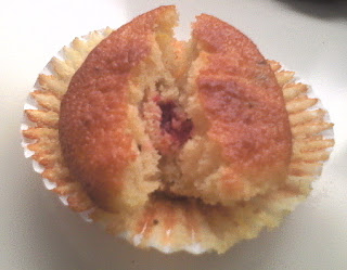 Muffins Of Yoghurt With The Heart Of Cherry
