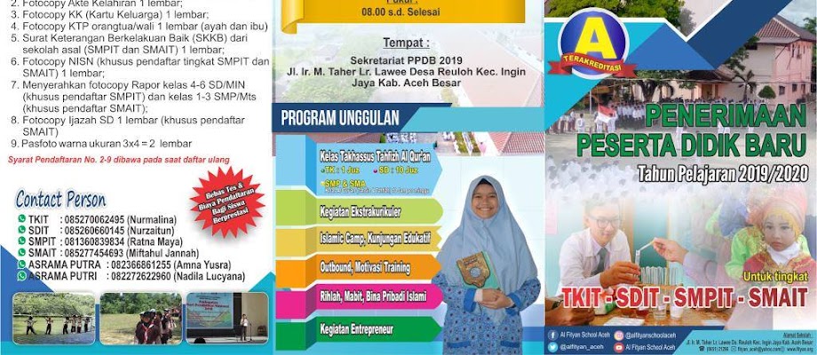 Desain Brosur Penerimaan Peserta Didik / Siswa Baru Tahun