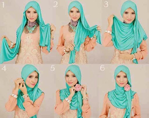 Cara memakai model jilbab pashmina sifon gambar kerudung terbaru