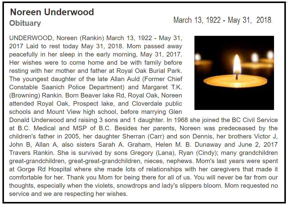 Royal Oak School Yard Obituaries