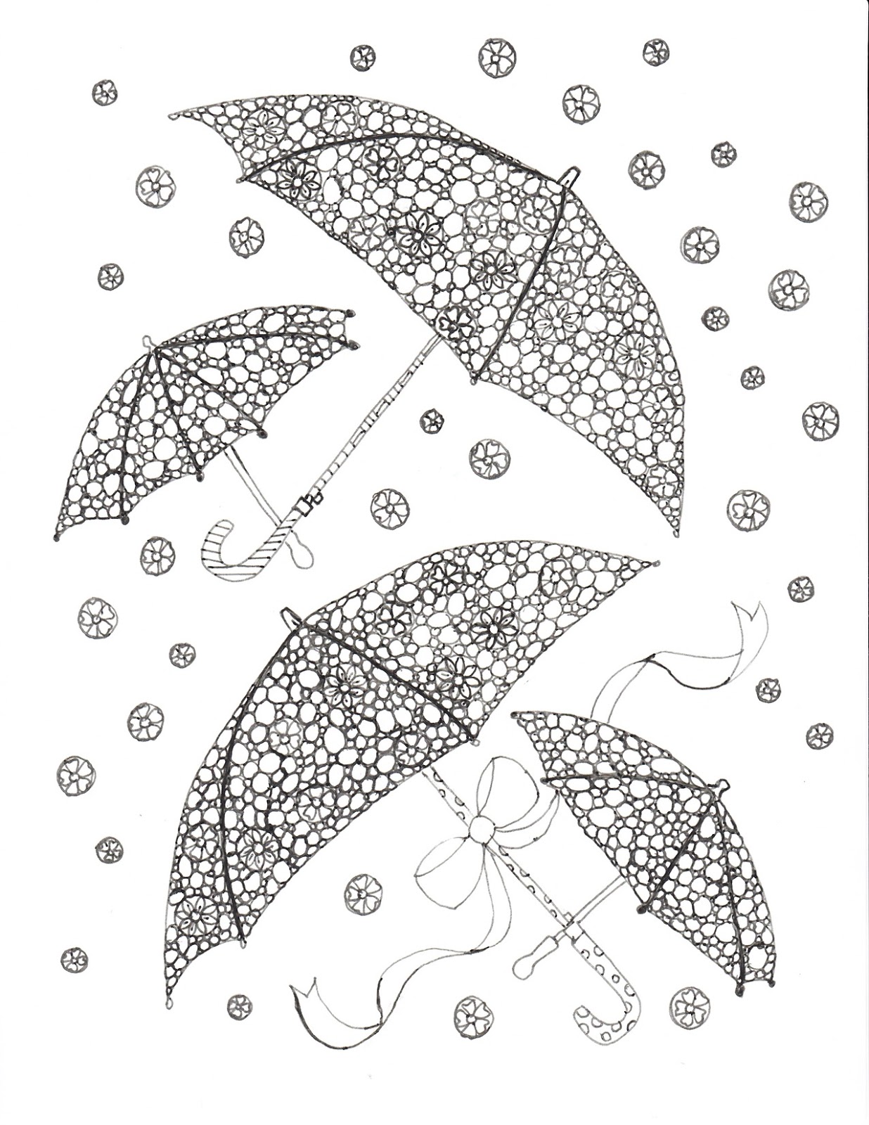 coloring pages for april showers