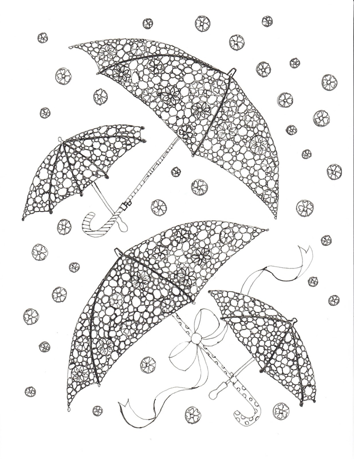 April Showers Bring May Flowers Coloring Coloring Pages