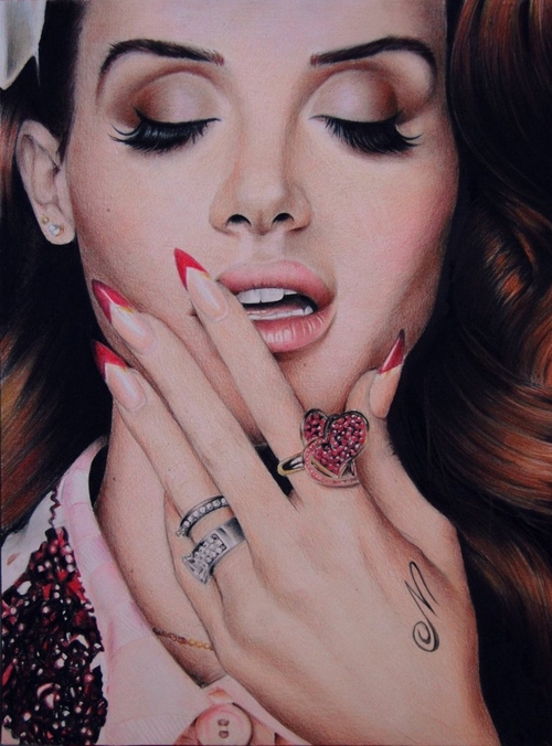 14-Lana-Del-Rey-Valentina-Zou-Pencils-and-Charcoal-Hyper-Realistic-Drawings-www-designstack-co