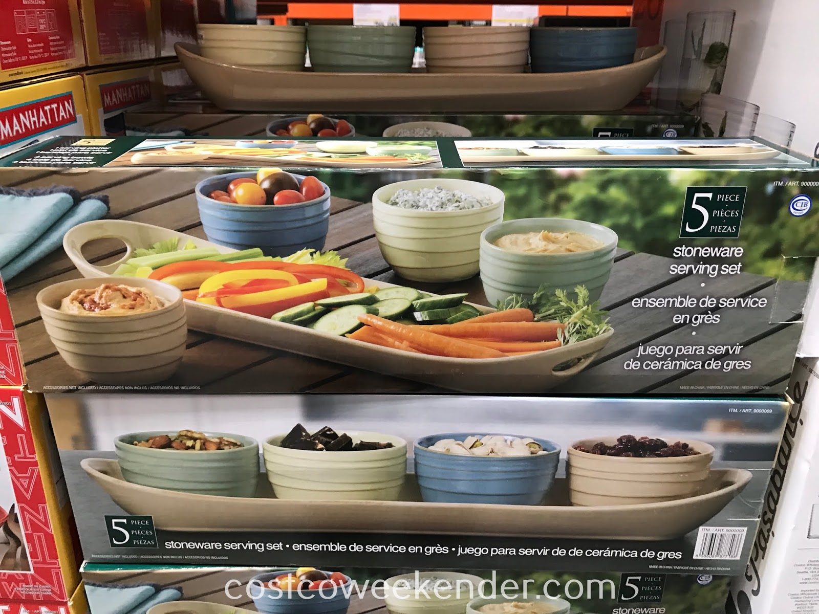 5piece Stoneware Serving Set Costco Weekender