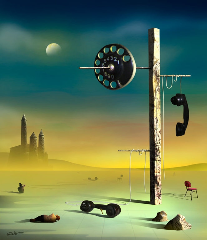 02-O-telefone-Marcel-Caram-Surreal-Paintings-Hidden-in-Symbolism-www-designstack-co