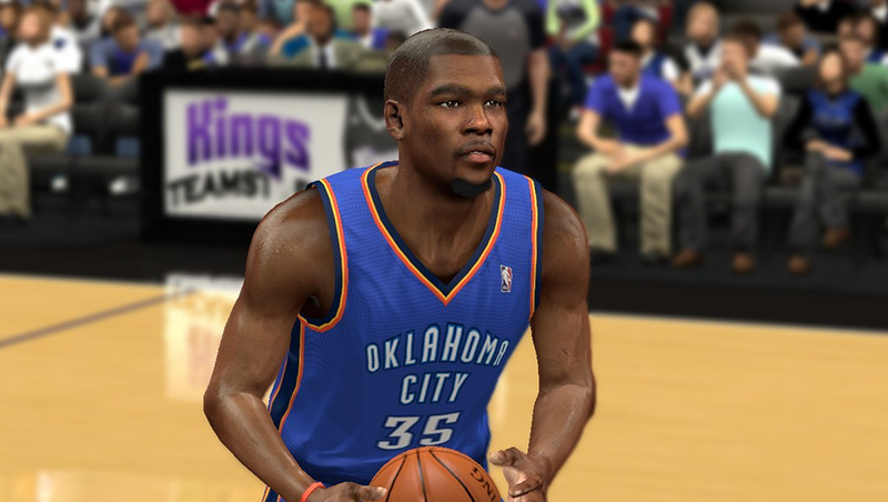 NBA 2K14 Realistic Kevin Durant Cyberface (Shaved) .