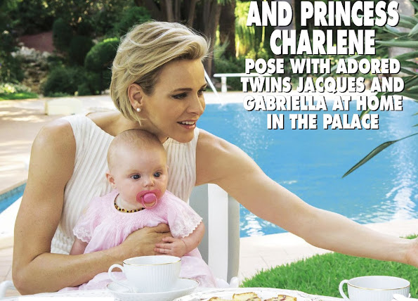 Prince Albert of Monaco and Princess Charlene of Monaco posed for photos with their twins Gabriella and Jacques 