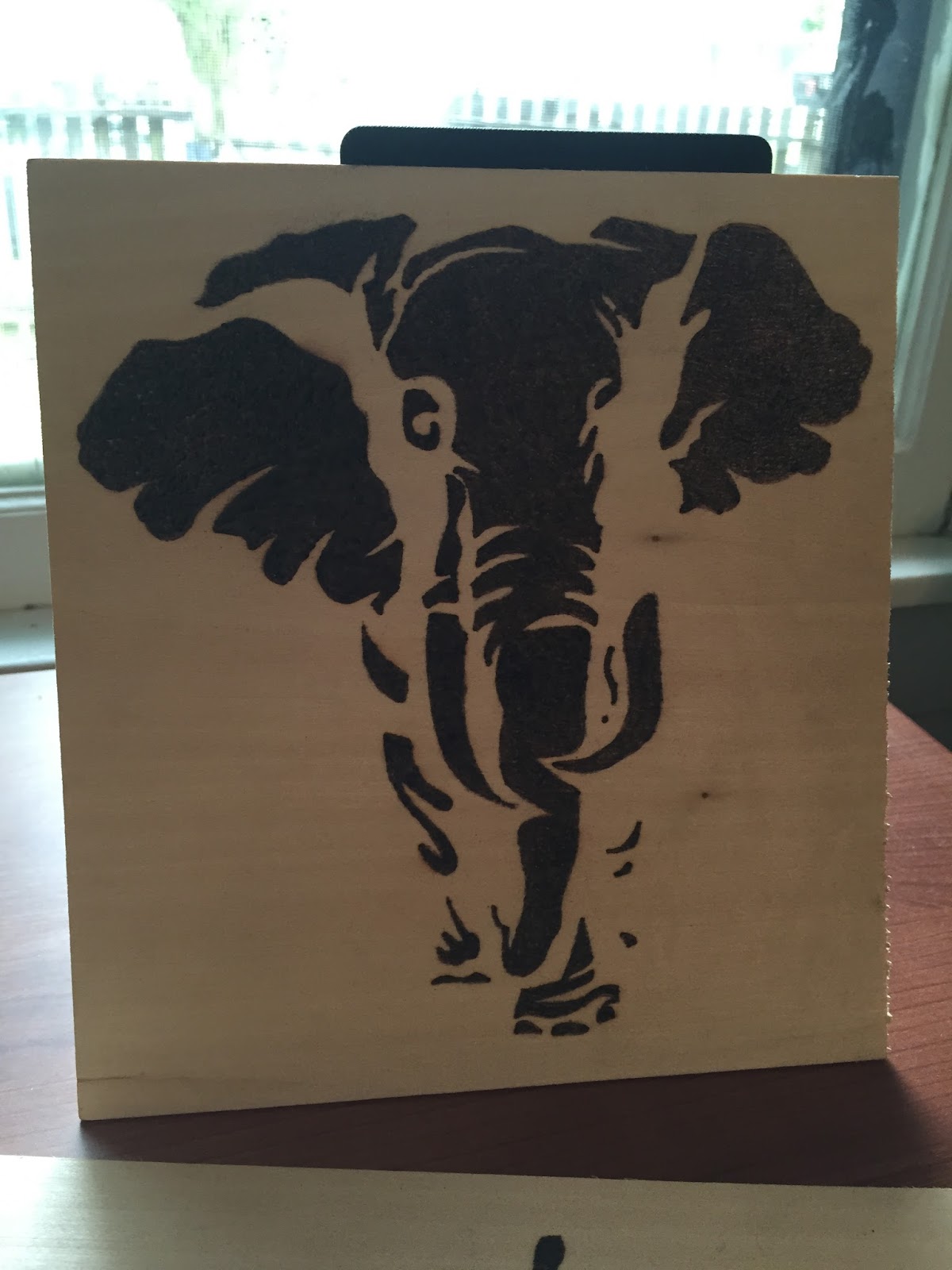 Walden Wood Pyrography: Distressed Elephant