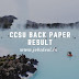 CCSU Back Paper Result 2018 – CCS University Improvement Exam Result