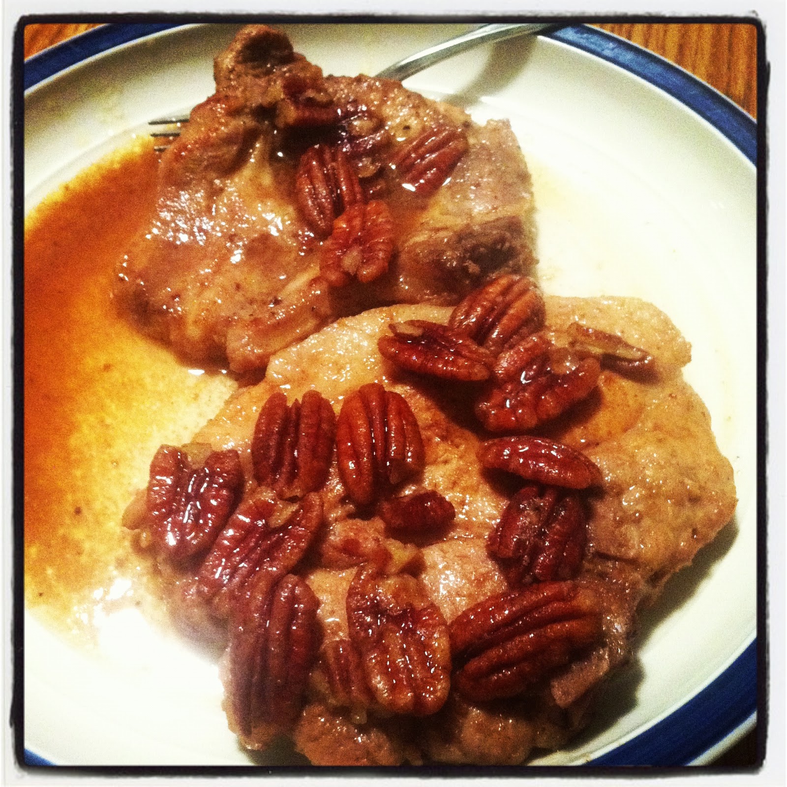 Jennie's Kitchen Maple Pecan Pork Chops