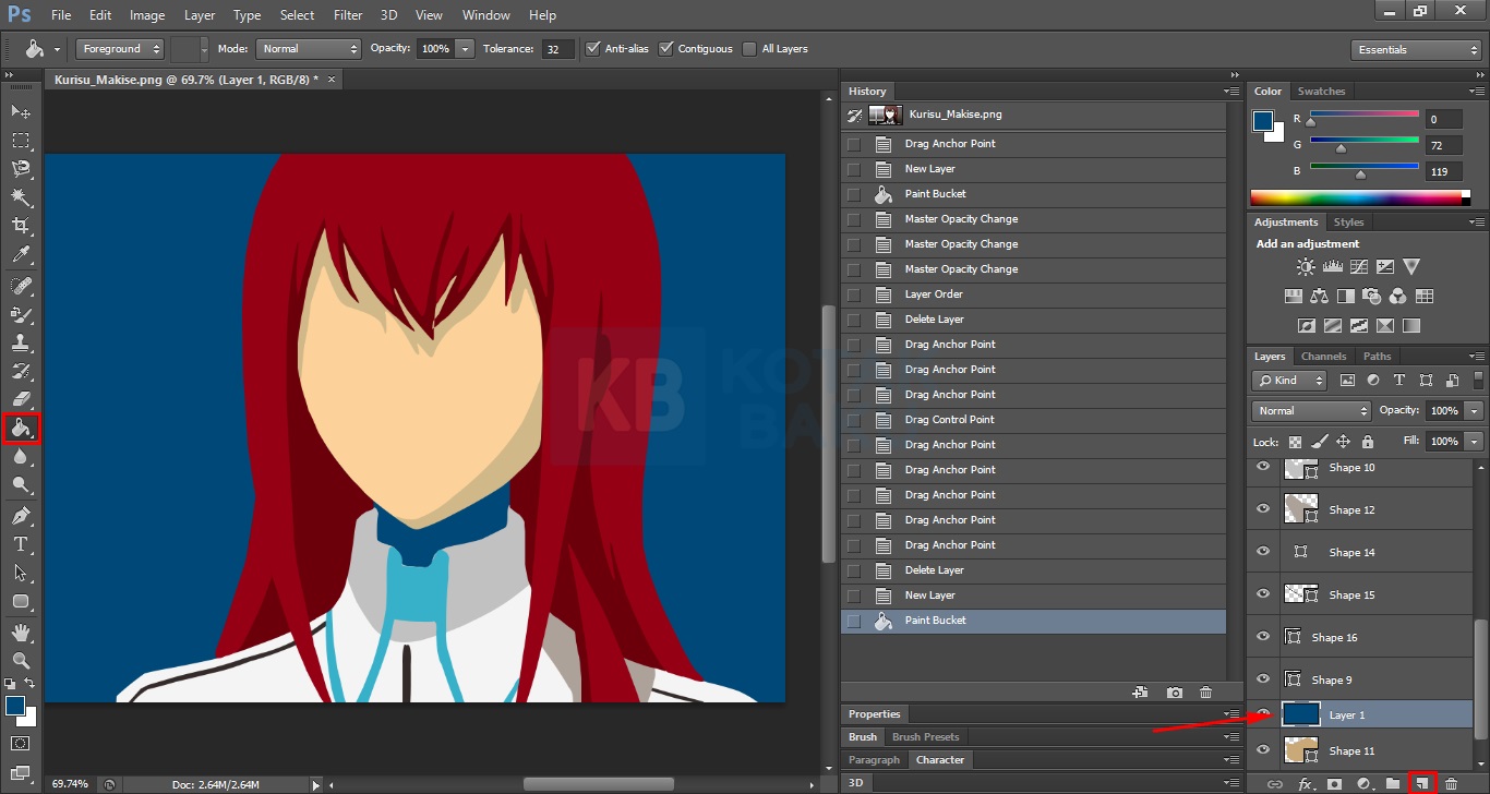 Cara Membuat Anime Flat Vector Di Photoshop Cs Kotak Baku Kotak Baku