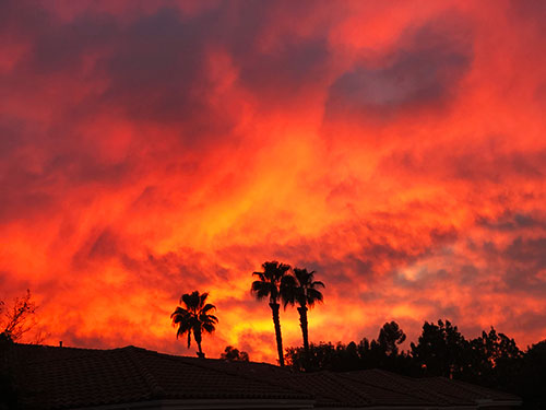 Darn Clouds!  Ok, ok, at least we got a beautiful sunset! (Source: Palmia Observatory)