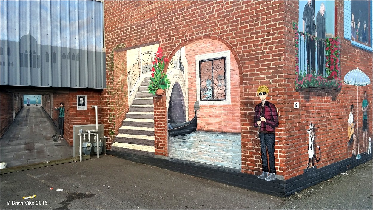 Northern Interior British Columbia Back Alley Mural Paintings Kamloops