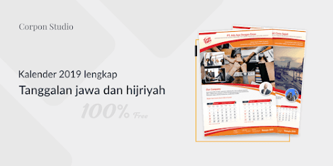Download Template Kalender 2019 PDF, CDR Lengkap Dengan Tanggalan Jawa dan Hijriyah Gratis