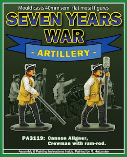 Seven Years War Artillery moulds - Aligner and Crewman with ram-rod.