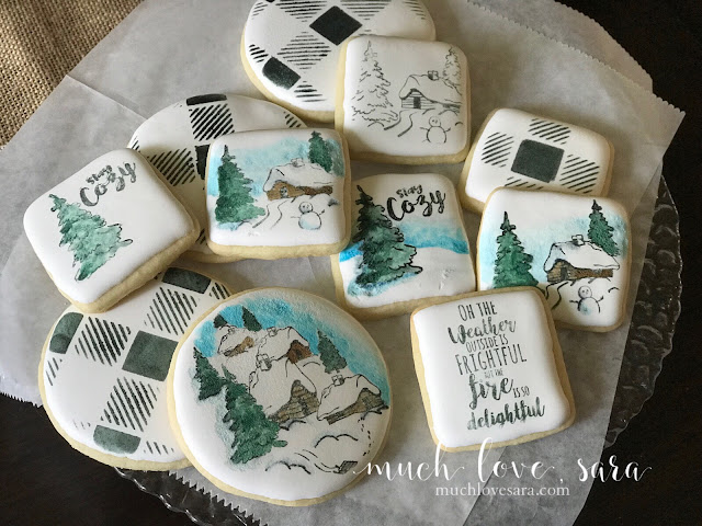 Creating amazing Christmas cookies is so easy, using paper crafting items!  Stamp or stencil on the royal icing to create intricate patterns, and adorable images that are sure to wow your neighbors this year.  These cookies are also easy and fun for DIY weddings, or parties. #fsjallday #fsjJourneyHolidays