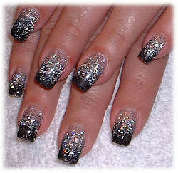nail glitter designs womens nails acrylic gel christmas silver eve french manicure simple sparkle tip polish ombre tips sparkly nye